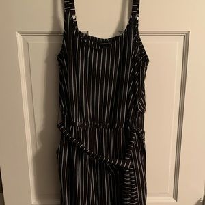 Torrid Black and White Stripe Jumpsuit SZ 2